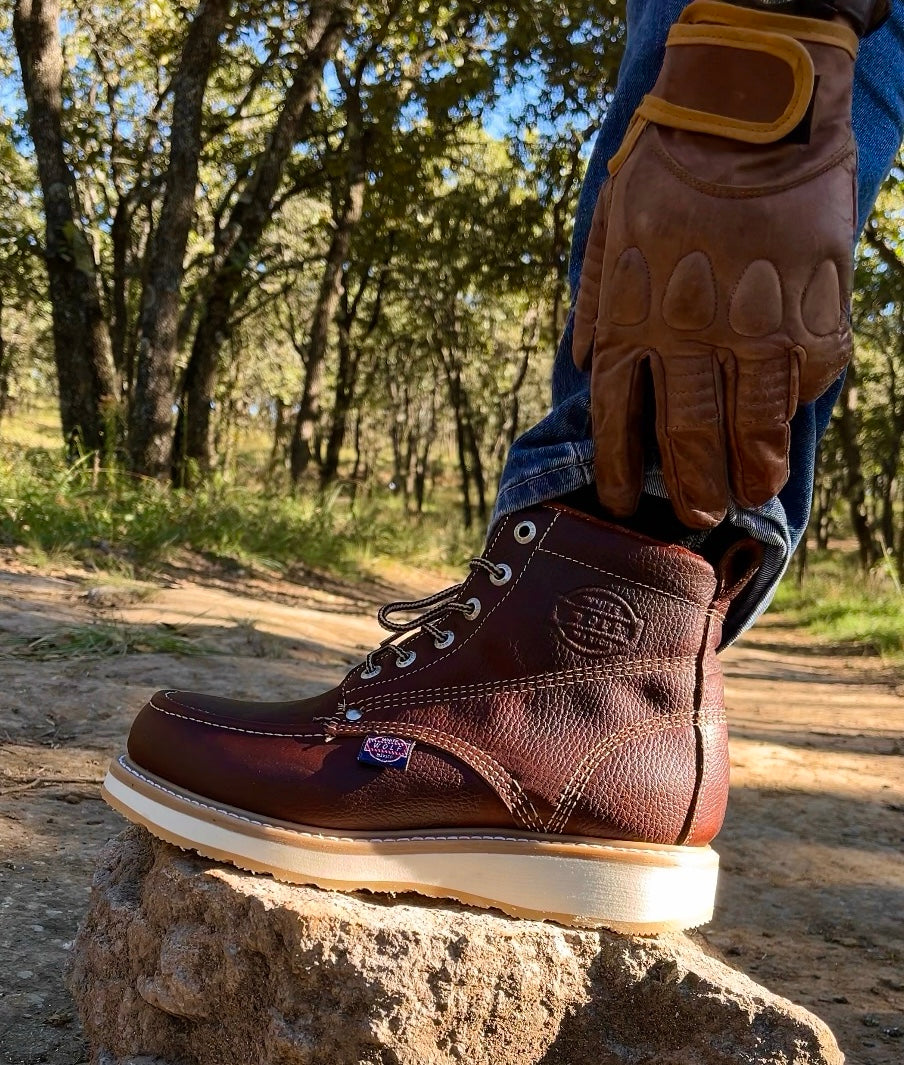 White Wolf Model 965 Dual Density Work Boot on foot