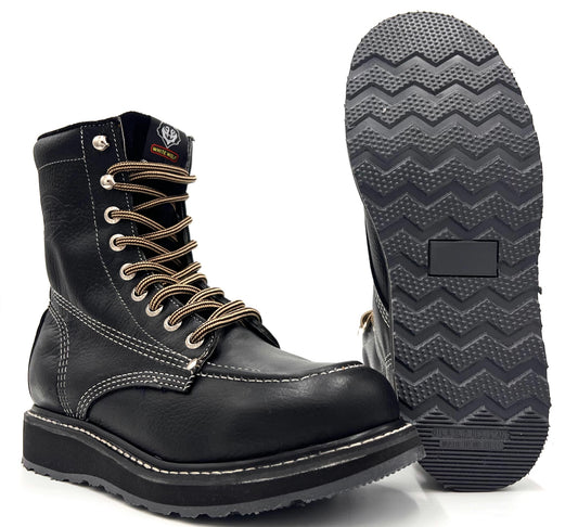 WW-955 Classic Moc Toe Lace Up Work Boot Black image 0