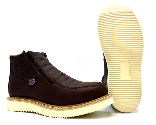 WW-980 Doube Zipper Work Boot Wedge Sole image 0