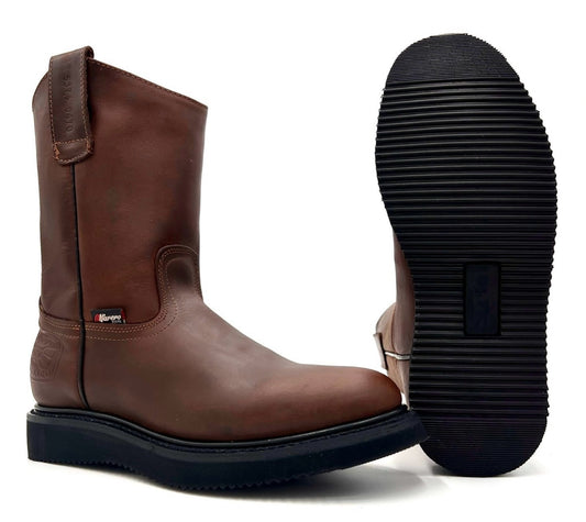 AO-470 Brown Work Boot  Black Wedge Sole image 0