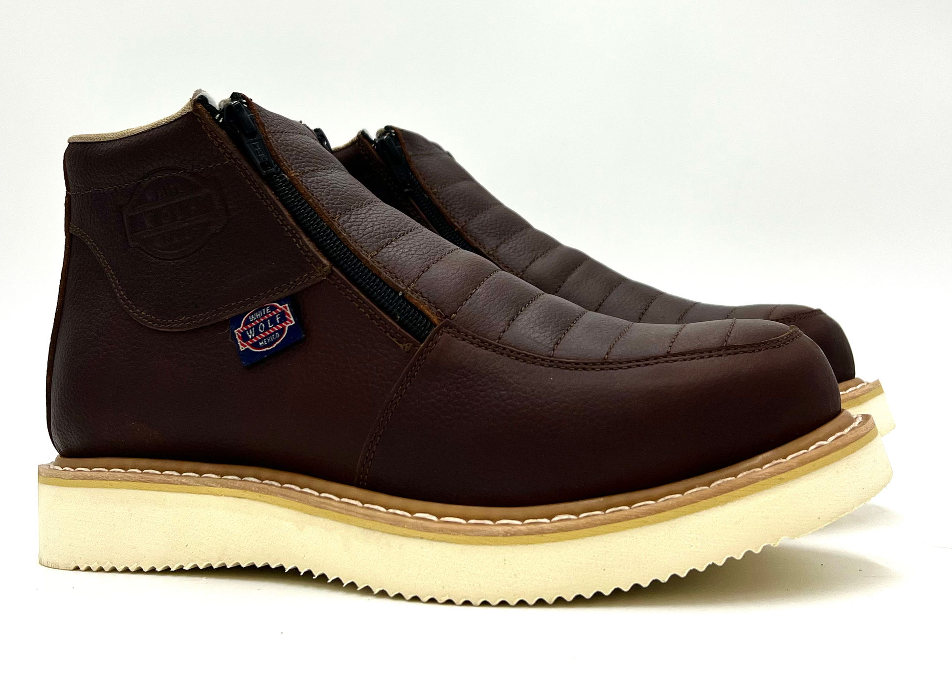 WW-980 Doube Zipper Work Boot Wedge Sole image 4