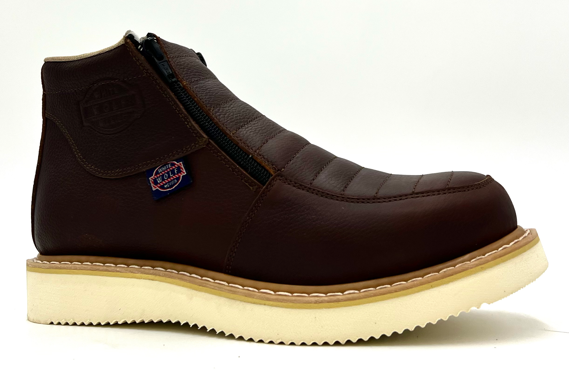 WW-980 Doube Zipper Work Boot Wedge Sole image 3