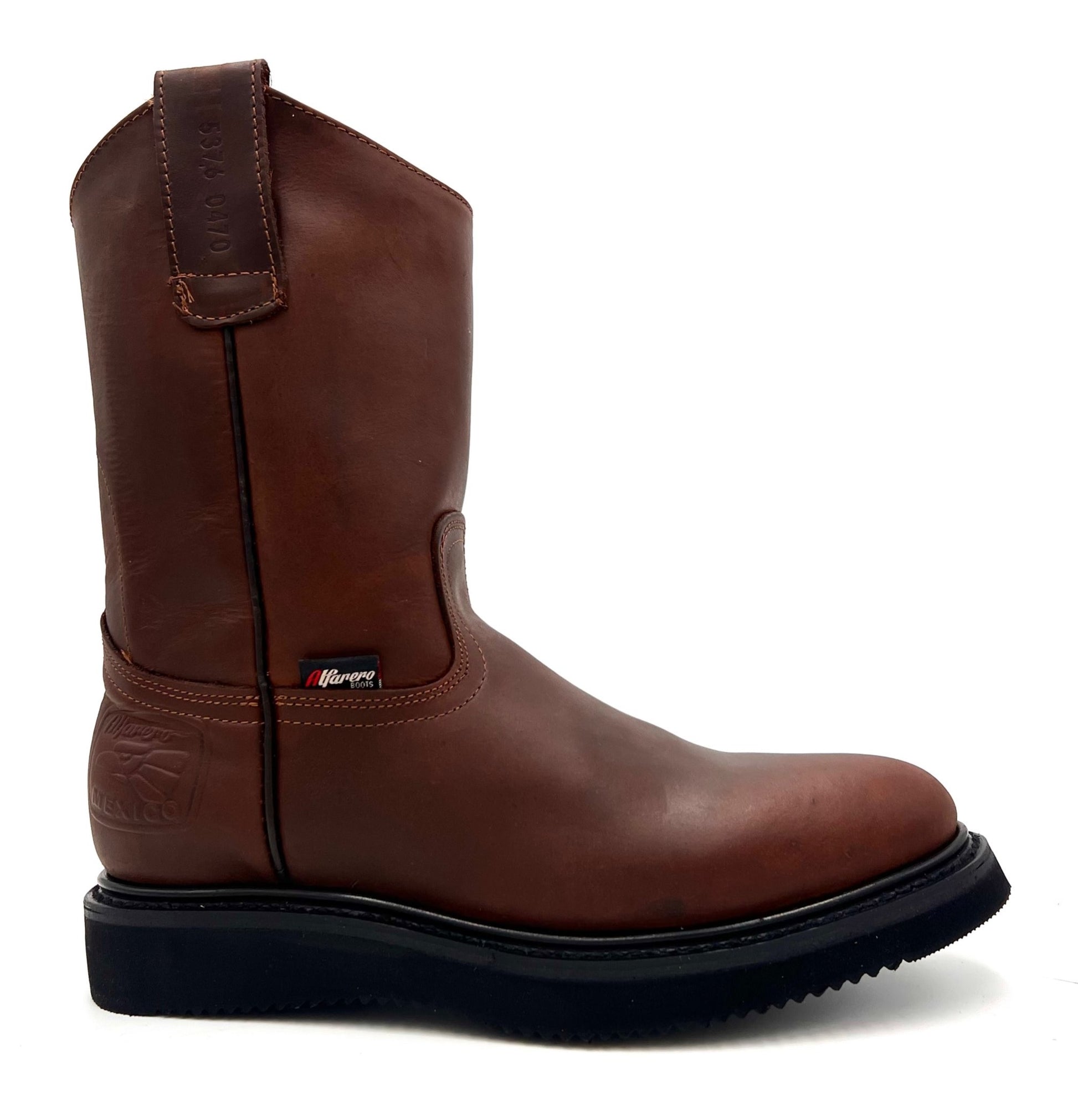 AO-470 Brown Work Boot  Black Wedge Sole image 4