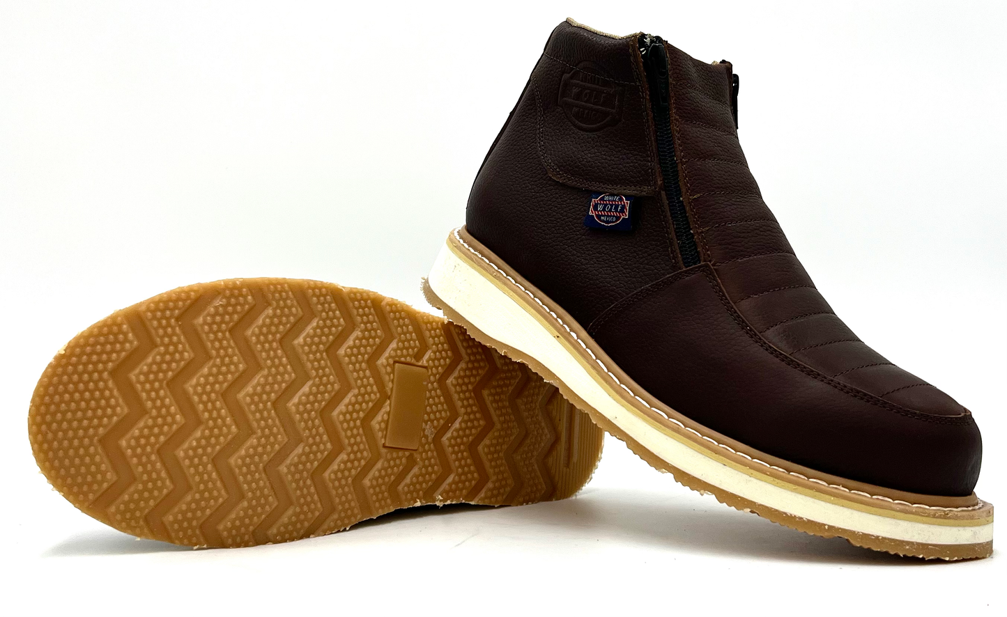 WW-980 Doube Zipper Work Boot Dual Density Sole image 1