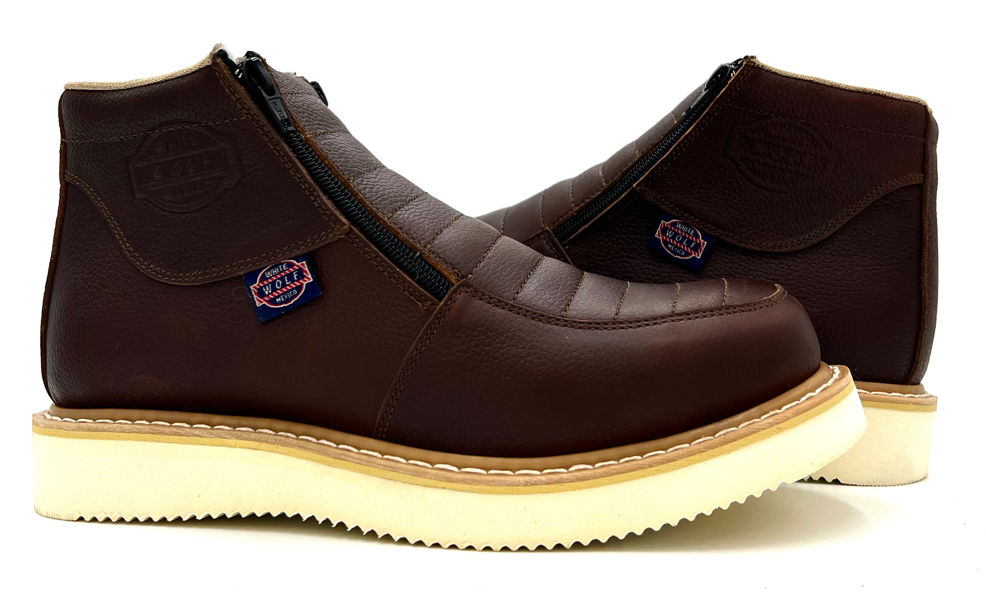 WW-980 Doube Zipper Work Boot Wedge Sole image 2