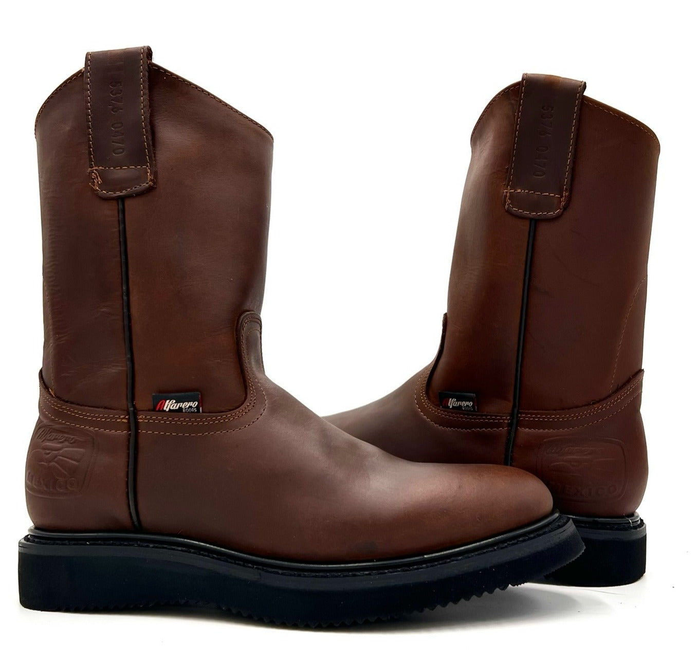 AO-470 Brown Work Boot  Black Wedge Sole image 2