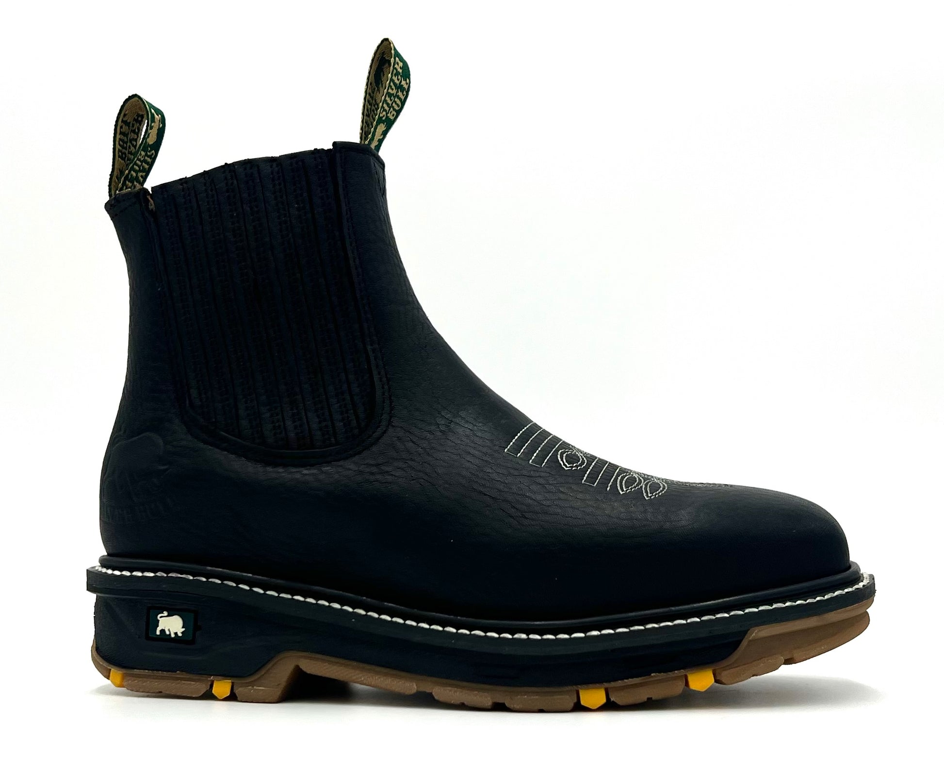 SB-3078 Black Rodeo Slip On Work Boots image 6