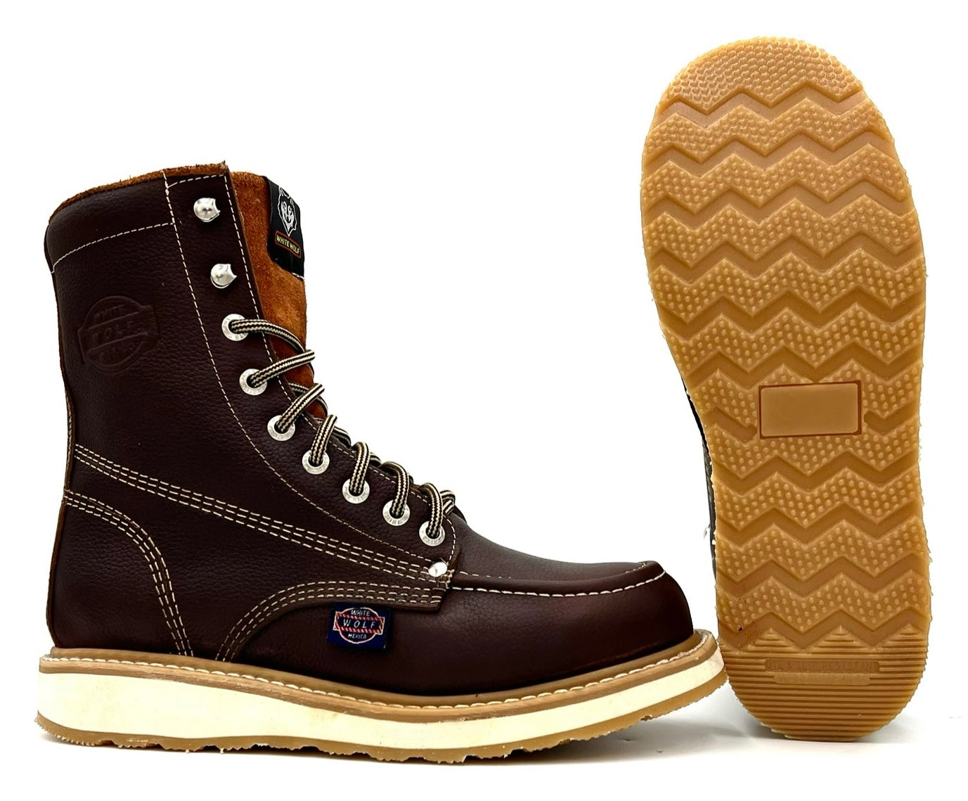 WW-955 Classic Moc Toe Lace Up Work Boot Black image 5