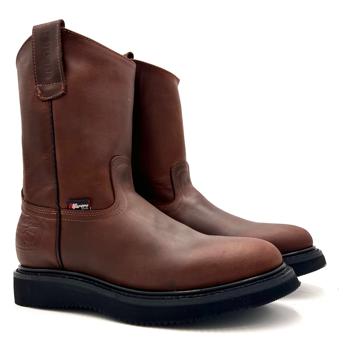 AO-470 Brown Work Boot  Black Wedge Sole image 3