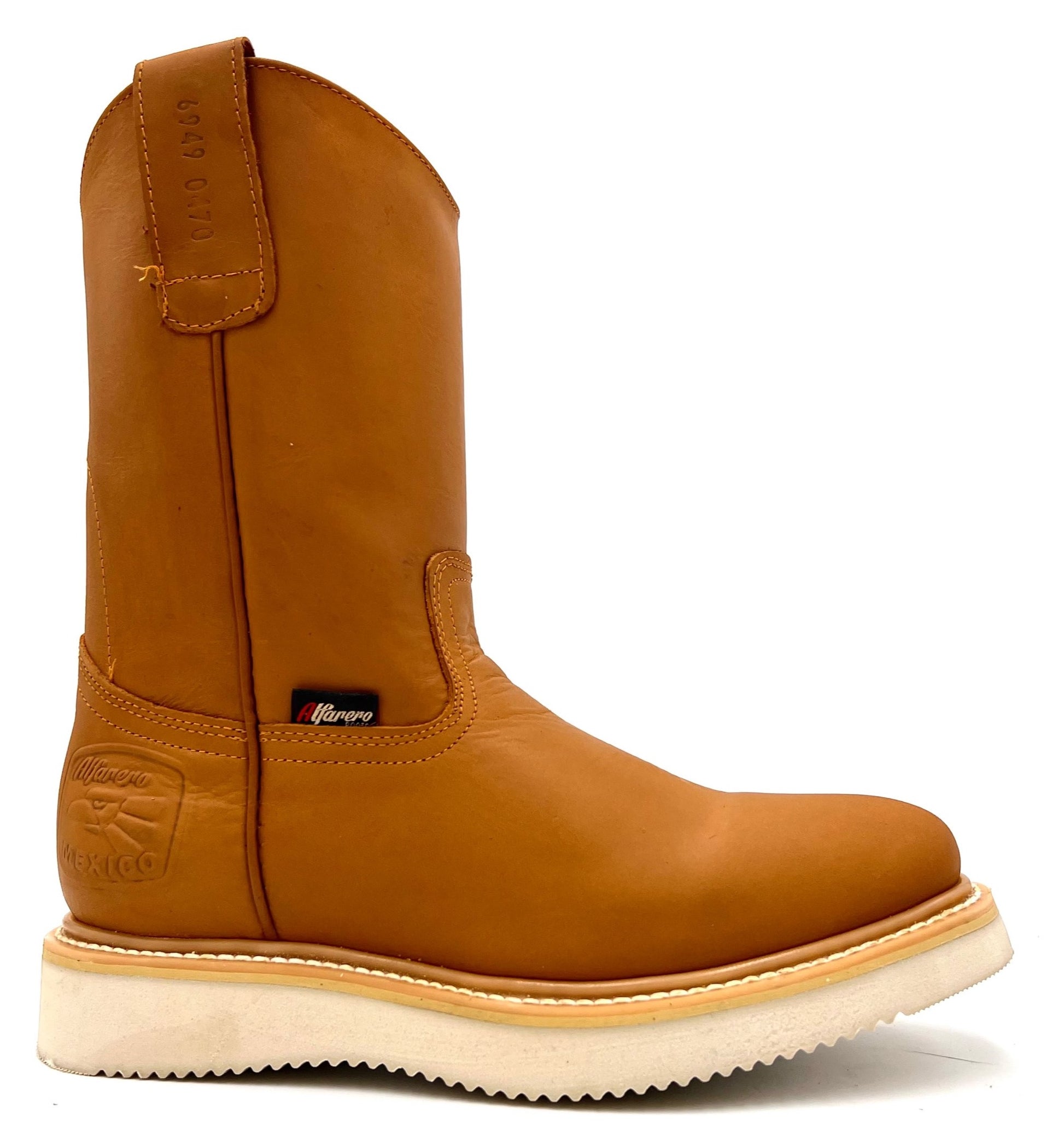 AO-470 Honey Tan Roper Work Boot Wedge Sole image 3