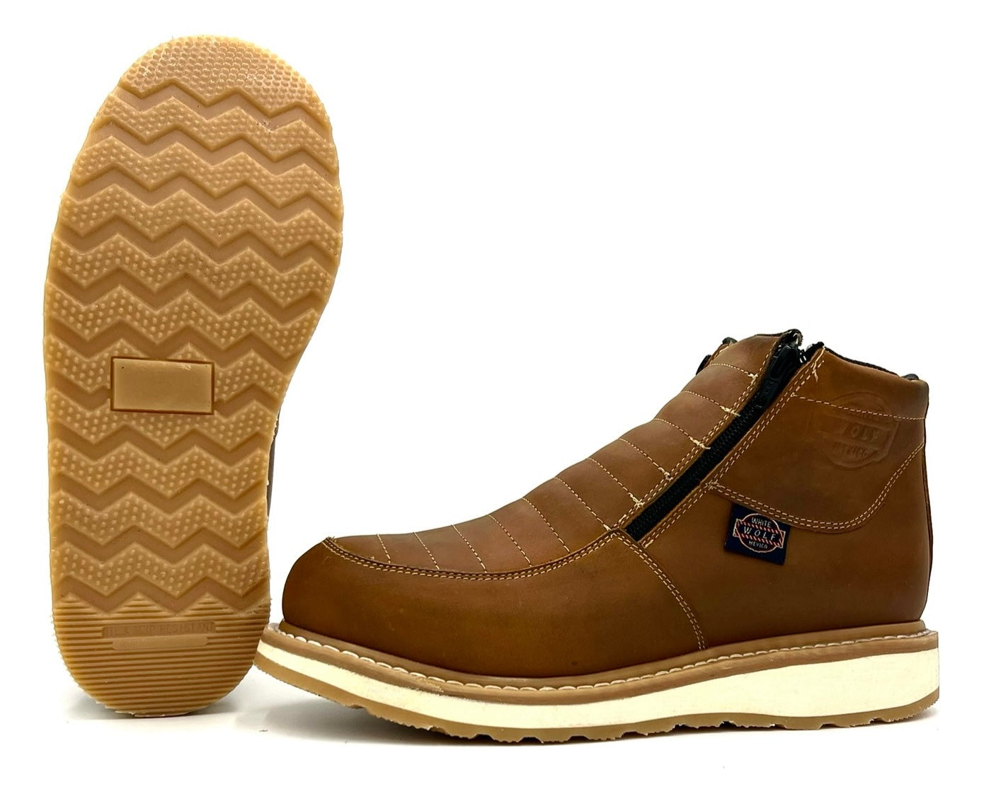 WW-980 Doube Zipper Work Boot Dual Density Sole image 5