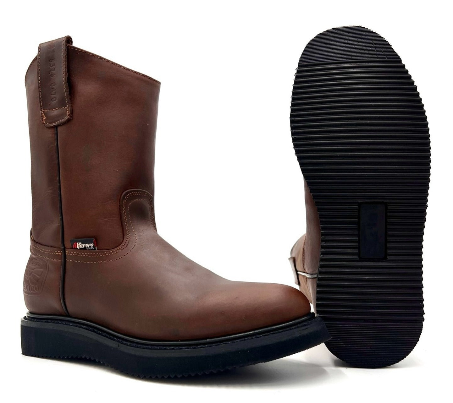 AO-470 Burgundy Shedron Roper Work Boot Wedge Sole image 8