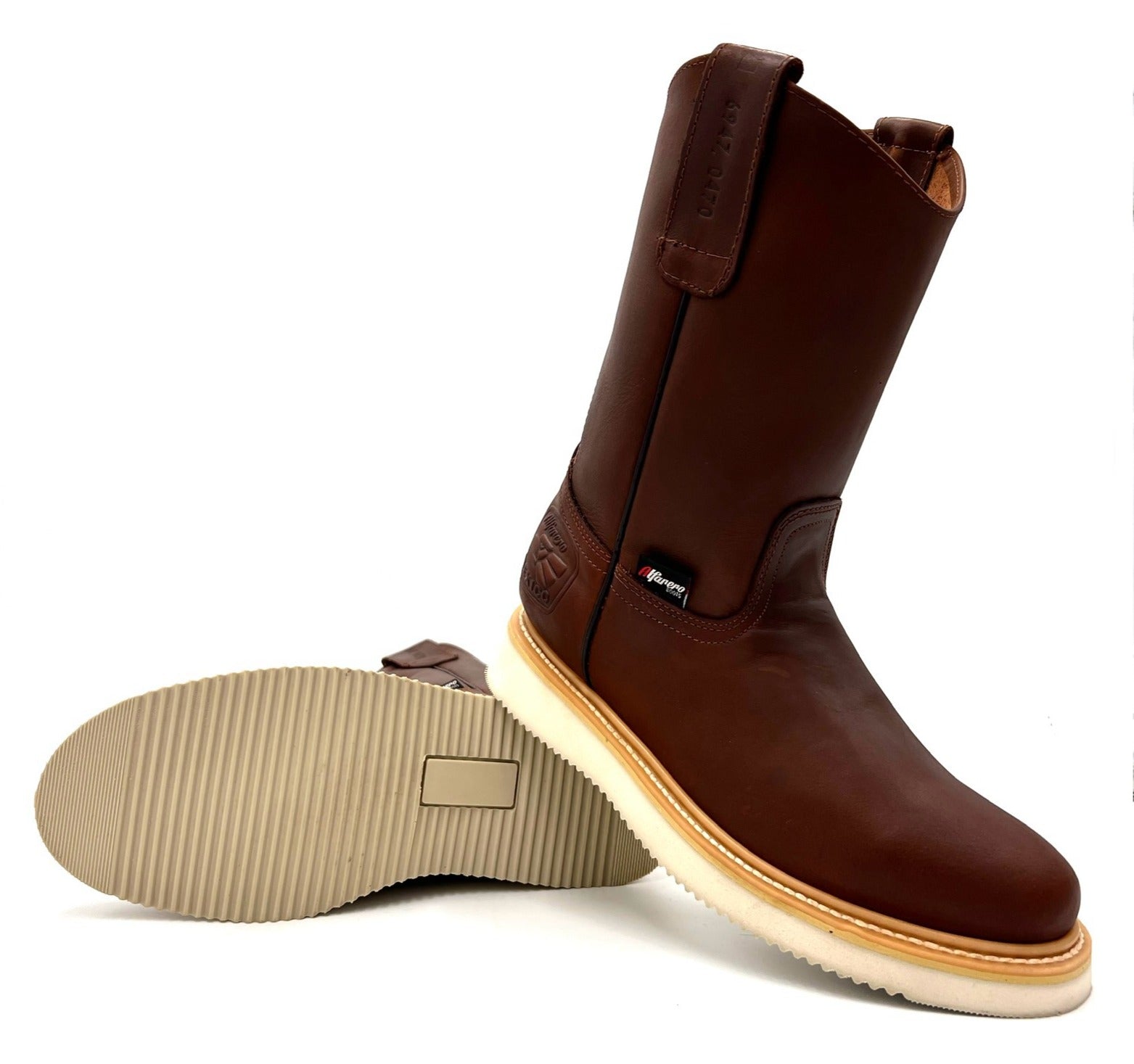 AO-470 Copper Brown Roper Work Boot image 1