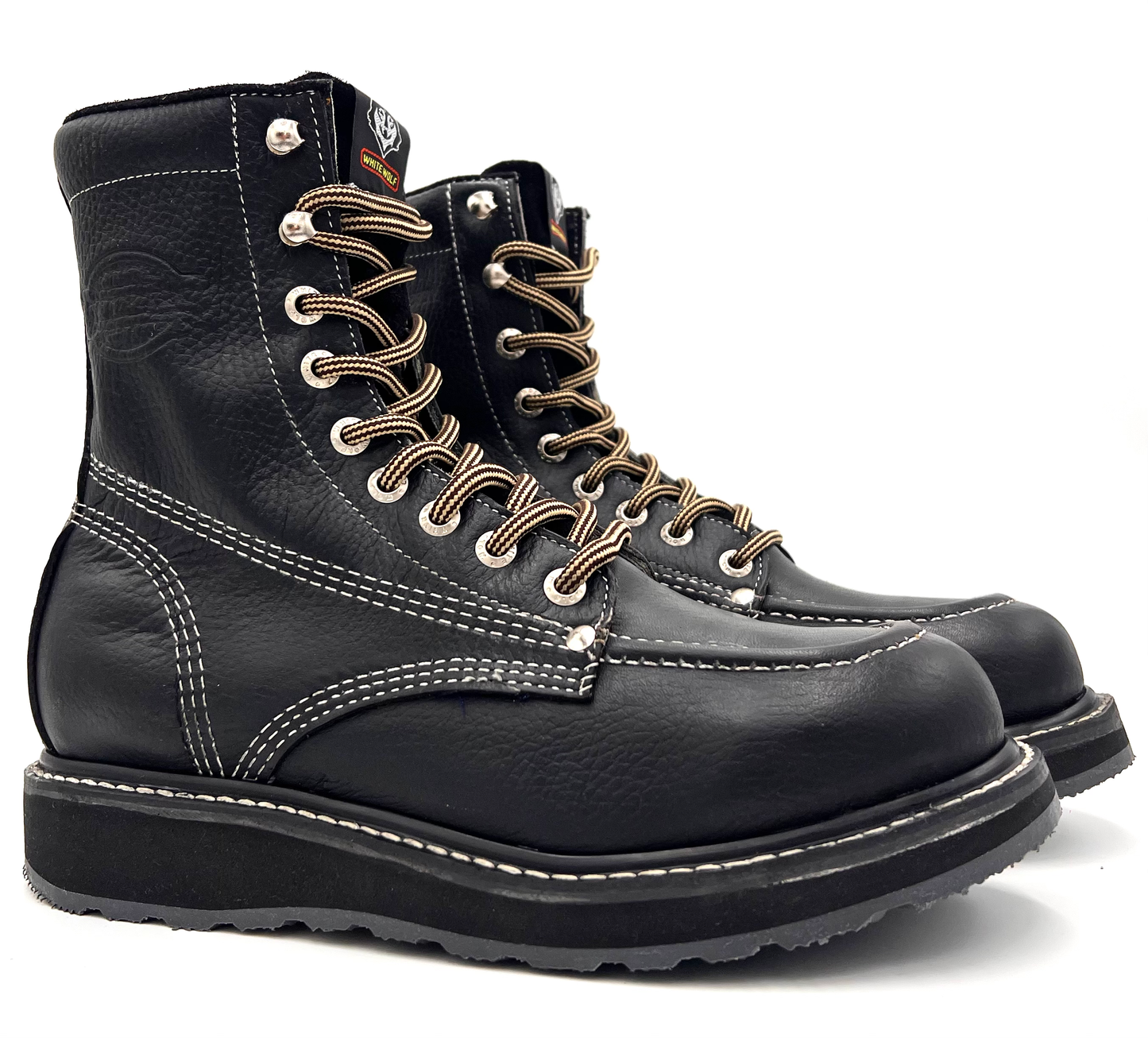 WW-955 Classic Moc Toe Lace Up Work Boot Black image 4
