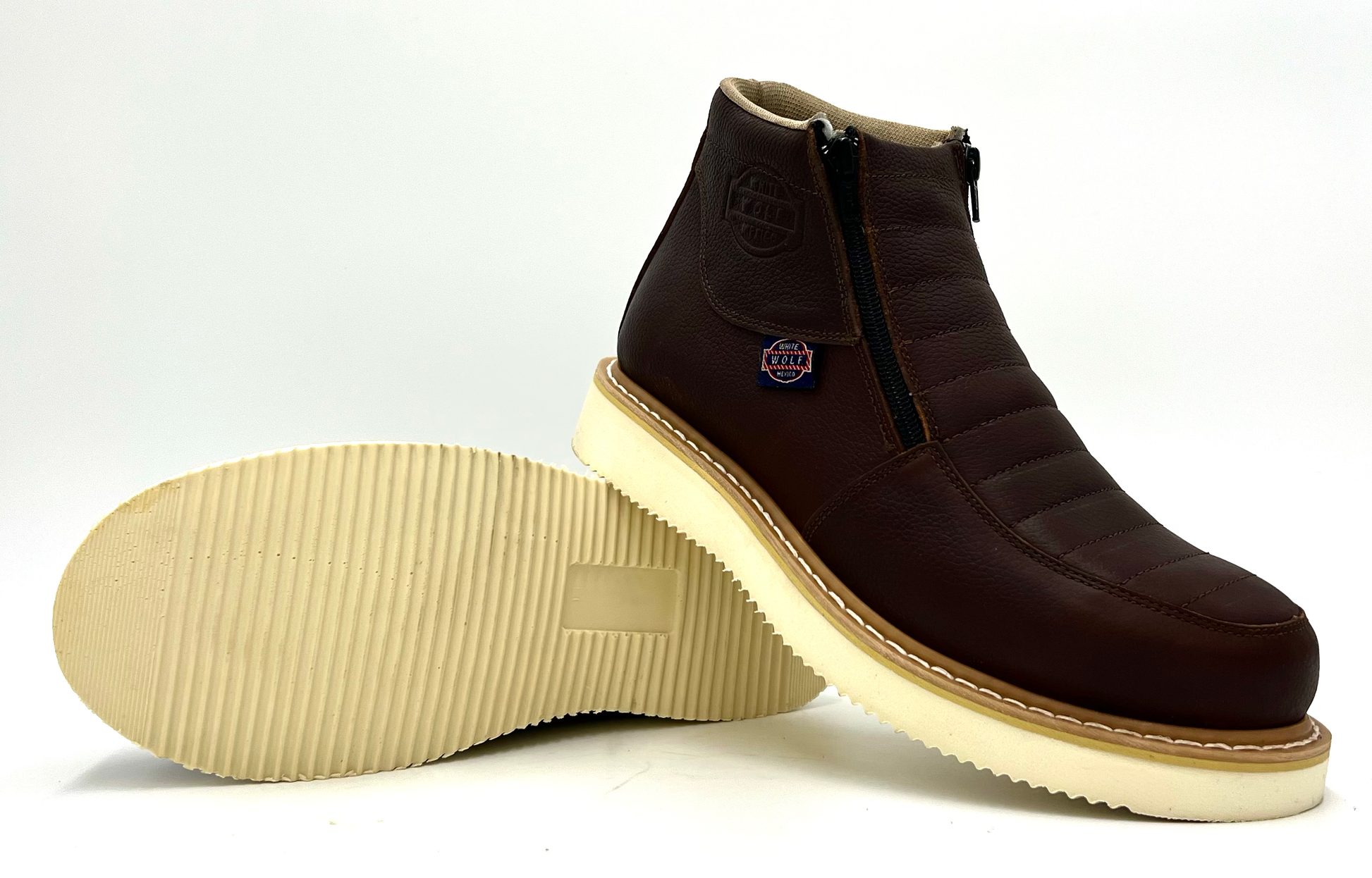 WW-980 Doube Zipper Work Boot Wedge Sole image 1