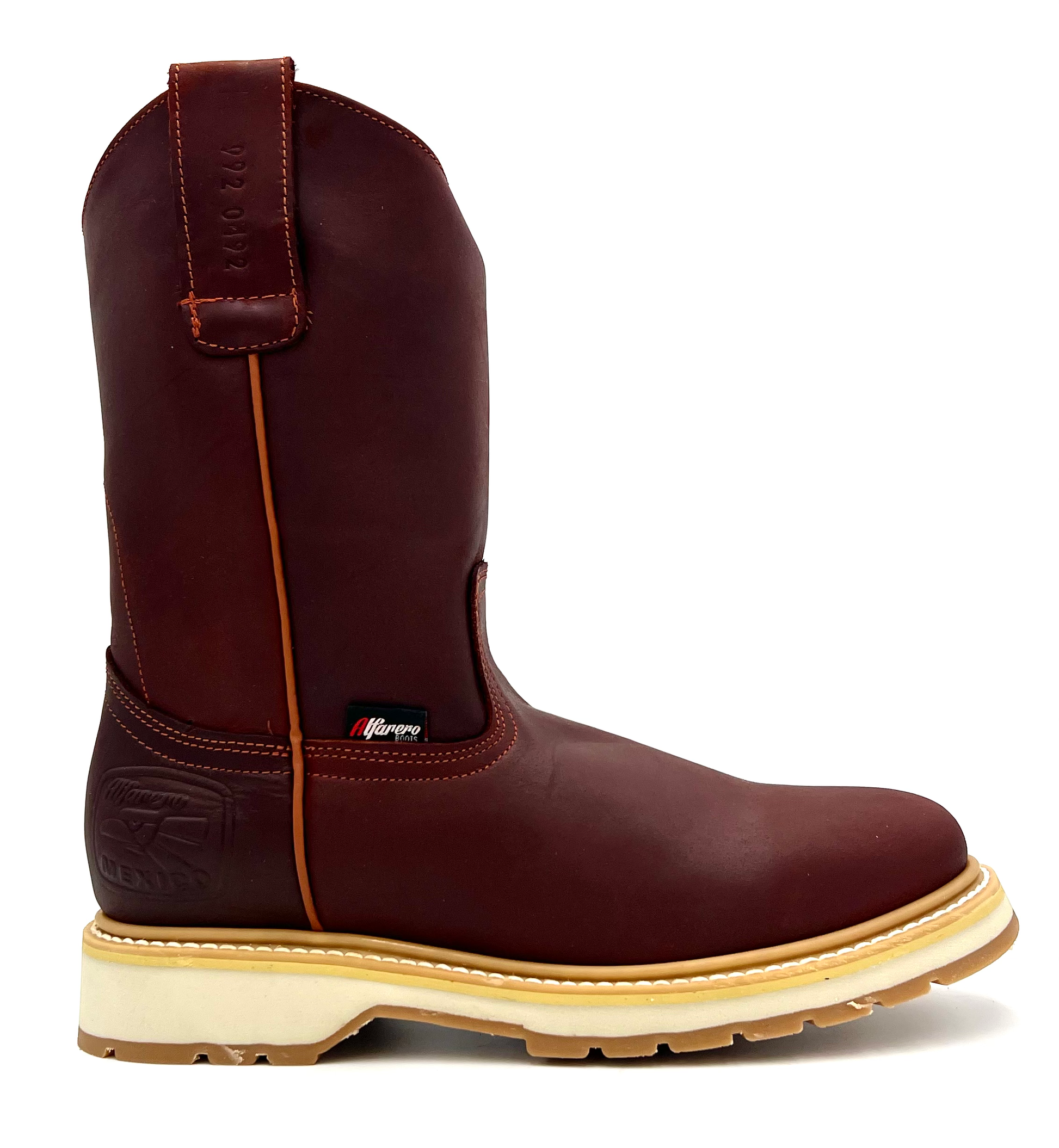 AO-490 Burgundy Shedron Roper Boot image 3